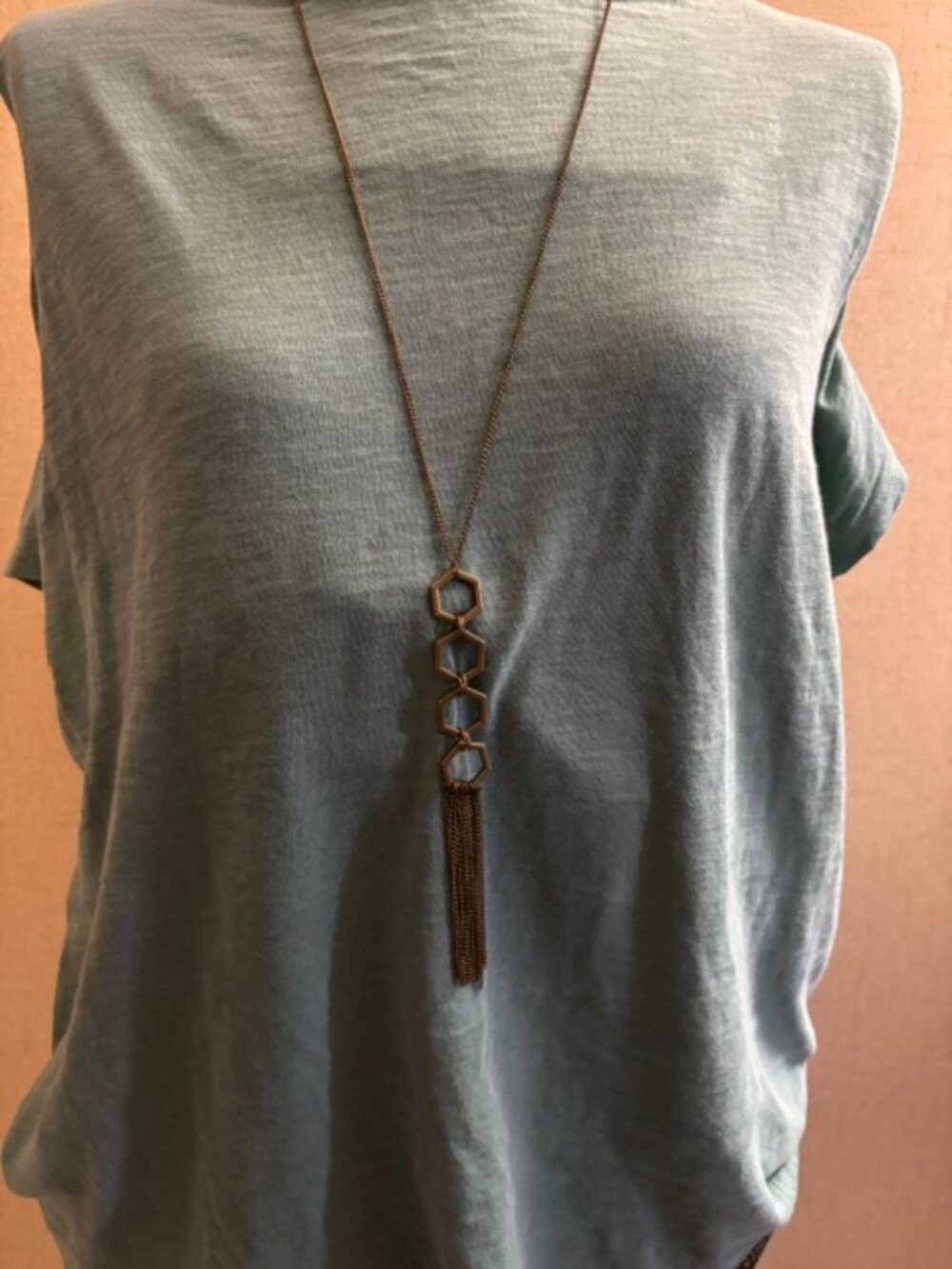 Paparazzi Ready Set GEO Brass Necklace W/matching Earrings